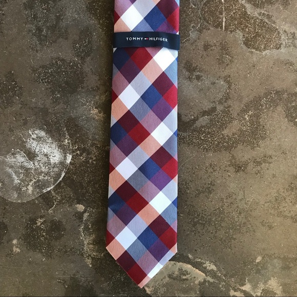 tommy hilfiger buffalo tartan tie